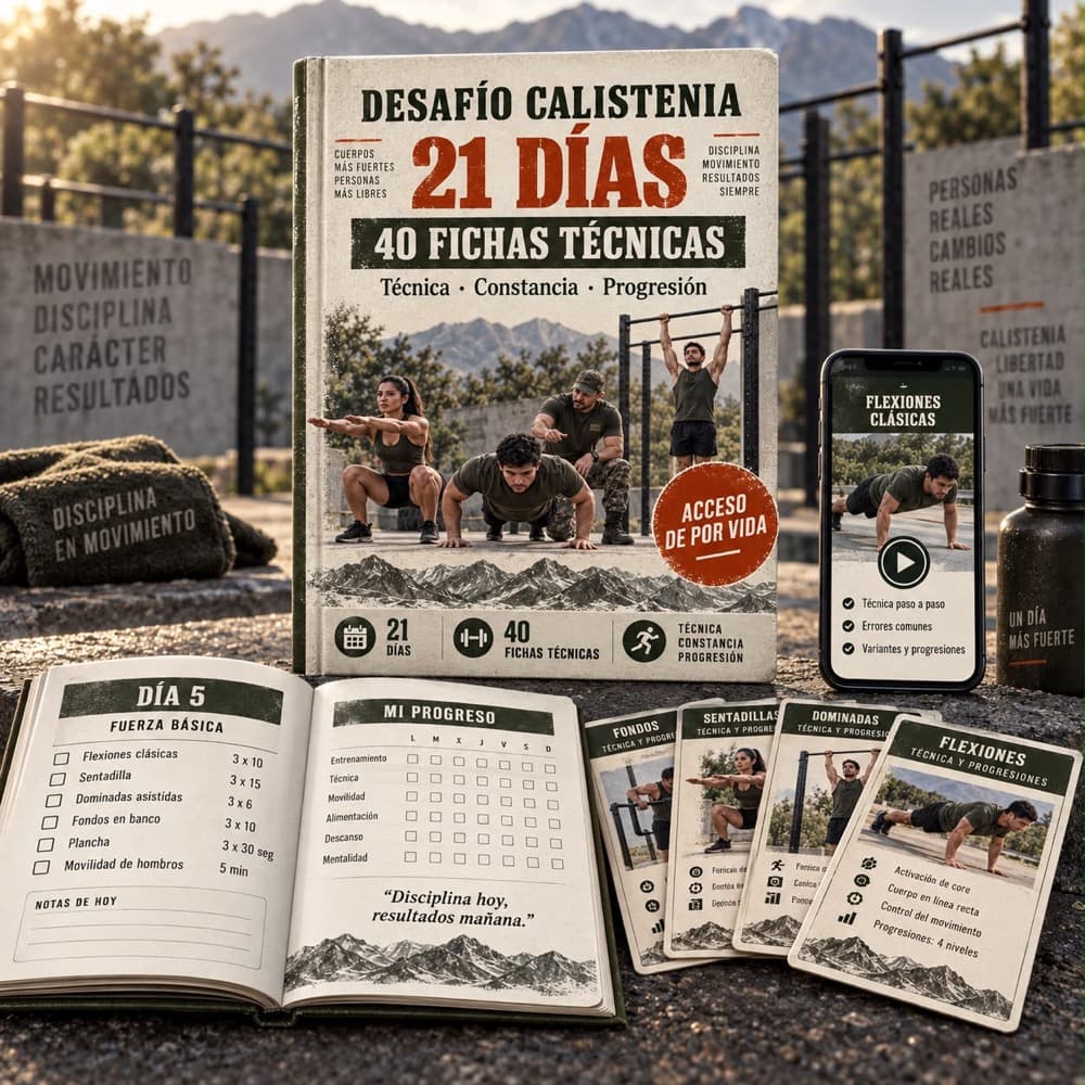 Desafío Calistenia — 21 rutinas y 40 fichas técnicas